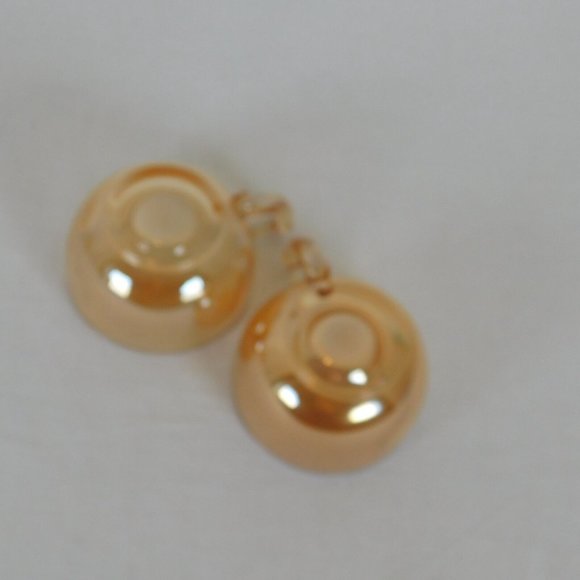 Set of 2 Jeanette Glass Moderne Marigold Iridescent Cup & Saucer Set Punch Cup - Picture 9 of 10